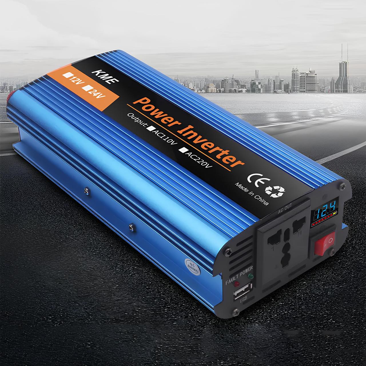 2600W номінал. Перетворювач напруги KME 2600. Автомобільний інвертор на 2600W (12V-220V)