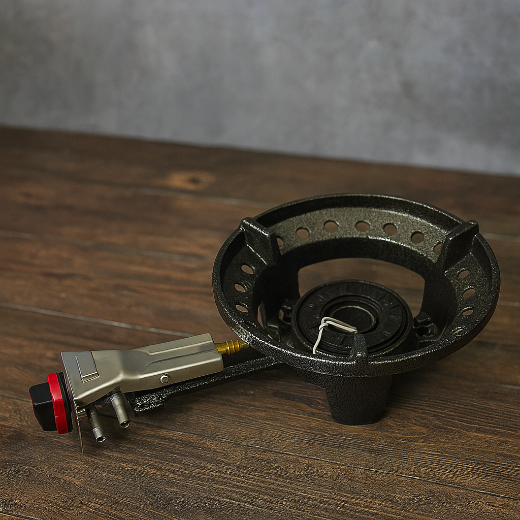 Професійний газовий пальник ATLAS 20 кВт з п’єзопідпалом для казанів, воків і нагріву води, фото 1