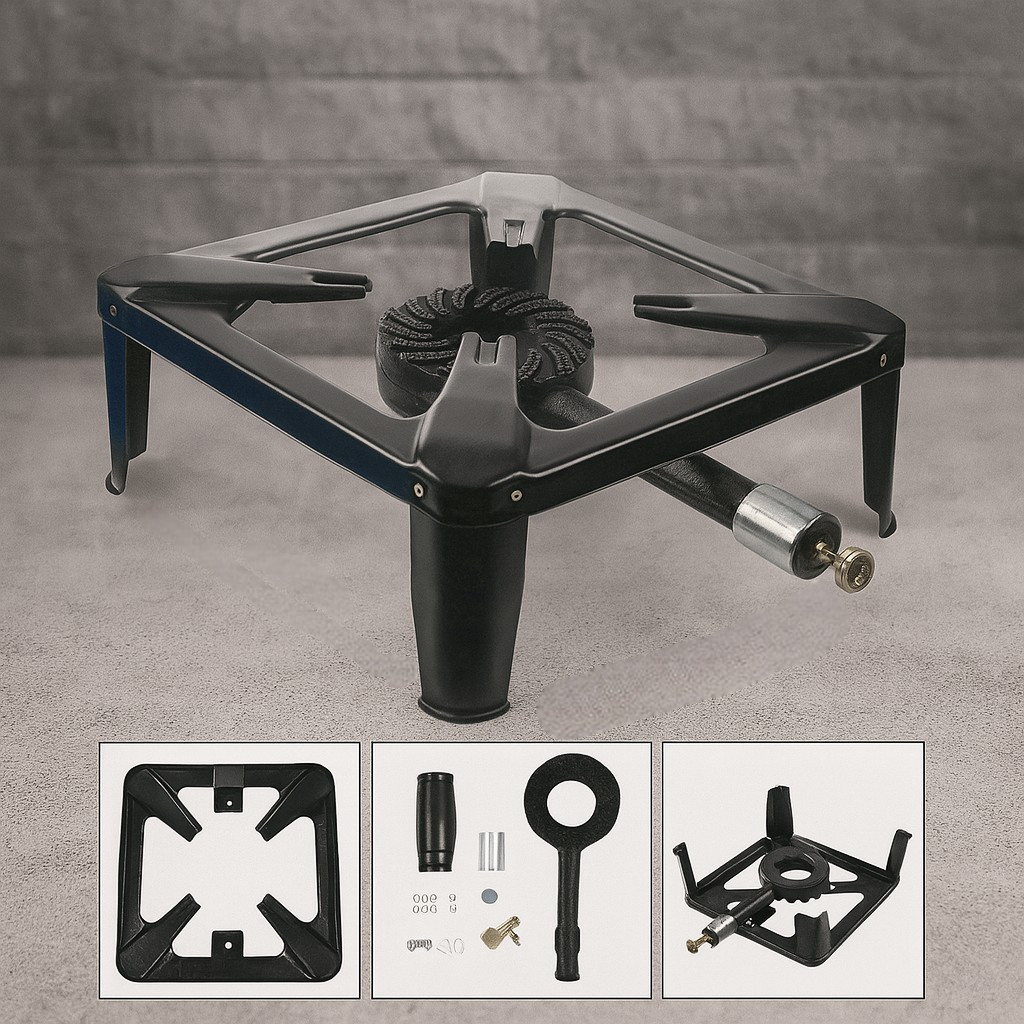 Газова плита SGB-04T 7,5 кВт — чавунна, для професійної кухні, кафе, фастфуду та польового приготування