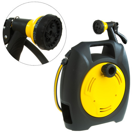 Котушка зі шлангом 11,5 м SPC для поливу (жовта), фото 1