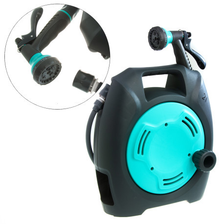 Котушка зі шлангом 11,5 м SPC для поливу (зелена), фото 1