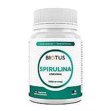 Спіруліна, Spirulina, Biotus, 100 таблеток (1500 мг у трьох таблетках)