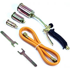 Пальник ручний газовоздушний MASTERTOOL з насадками Ø 25/35/50 мм 400 мм 3785 г/год 53 кВт 1300 °C 44-5055