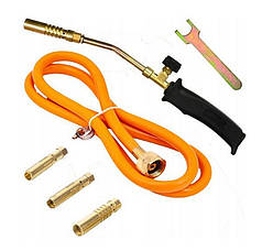 Пальник ручний газовоздушний MASTERTOOL з насадками Ø 13/14/17 мм 370 мм 157 г/год 2200 Вт 1300 °C 44-5056