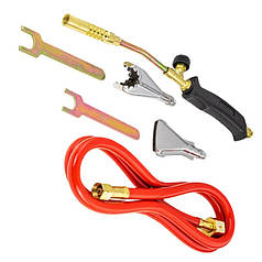 Пальник ручний газовоздушний MASTERTOOL з насадками Ø 17/22/40 мм 400 мм 157 г/год 2200 Вт 1300 °C 44-5057