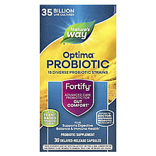 Пробіотики та пребіотики, Fortify Optima, Daily Probiotic + Prebiotics, Natures Way, щоденний догляд, 35 млрд КУО, 30 капсул з