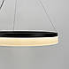 Сучасна кільцева люстра в чорному каркасі Ø 60 см | Line F | Арт. YO18-600 BK, фото 5