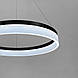 Сучасна кільцева люстра в чорному каркасі Ø 60 см | Line F | Арт. YO18-600 BK, фото 7