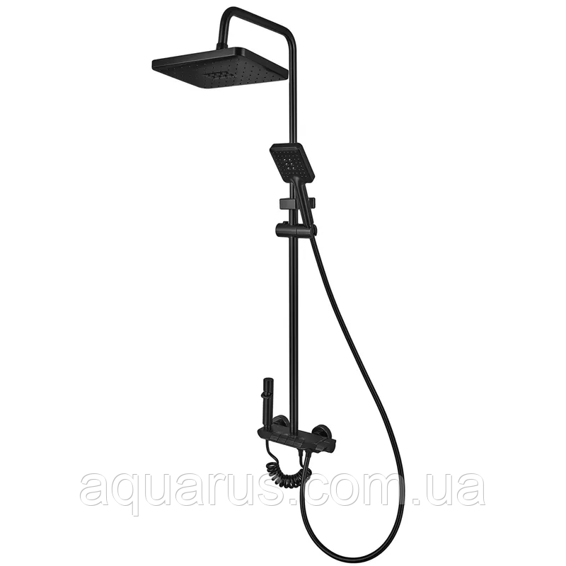 Душова колона Armata BCS-009-J Black зі змішувачем з кнопковим перемикачем, 4 режими (CH6508)