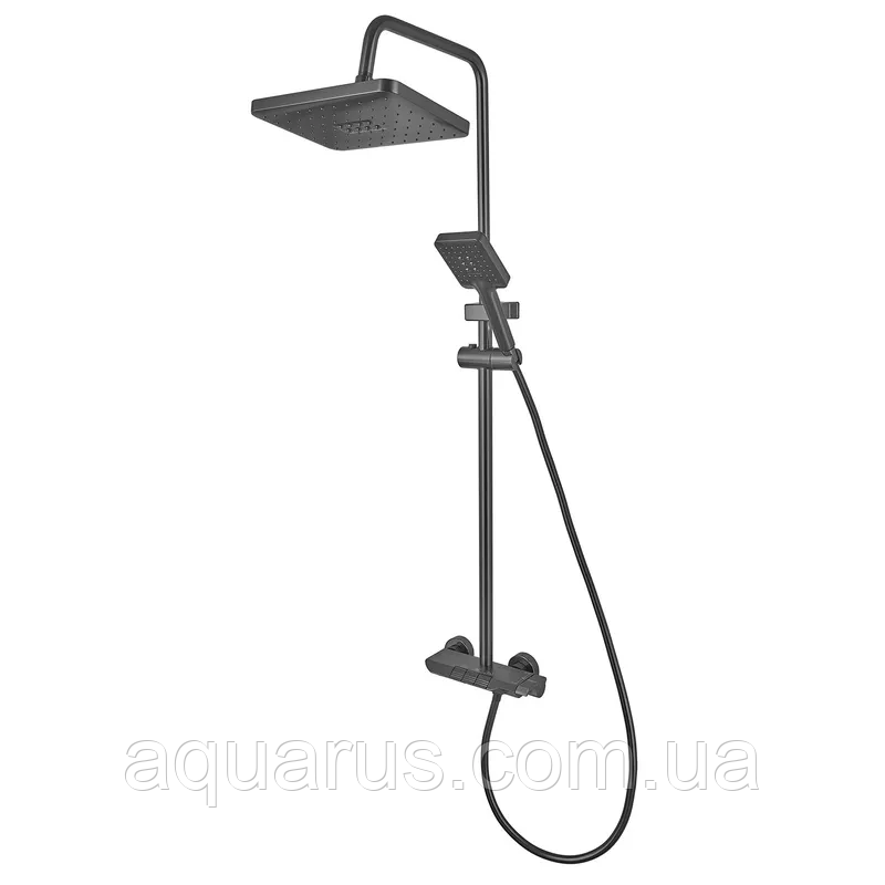 Душова колона Armata BCF-009-J Graphite зі змішувачем з кнопковим перемикачем, 3 режими (CH6507)