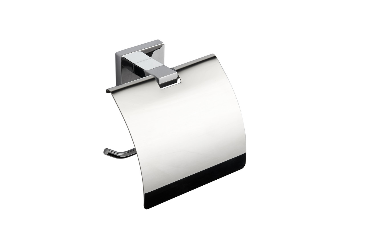 Тримач для туалетного паперу з кришкою VBI MERCURY CHROME