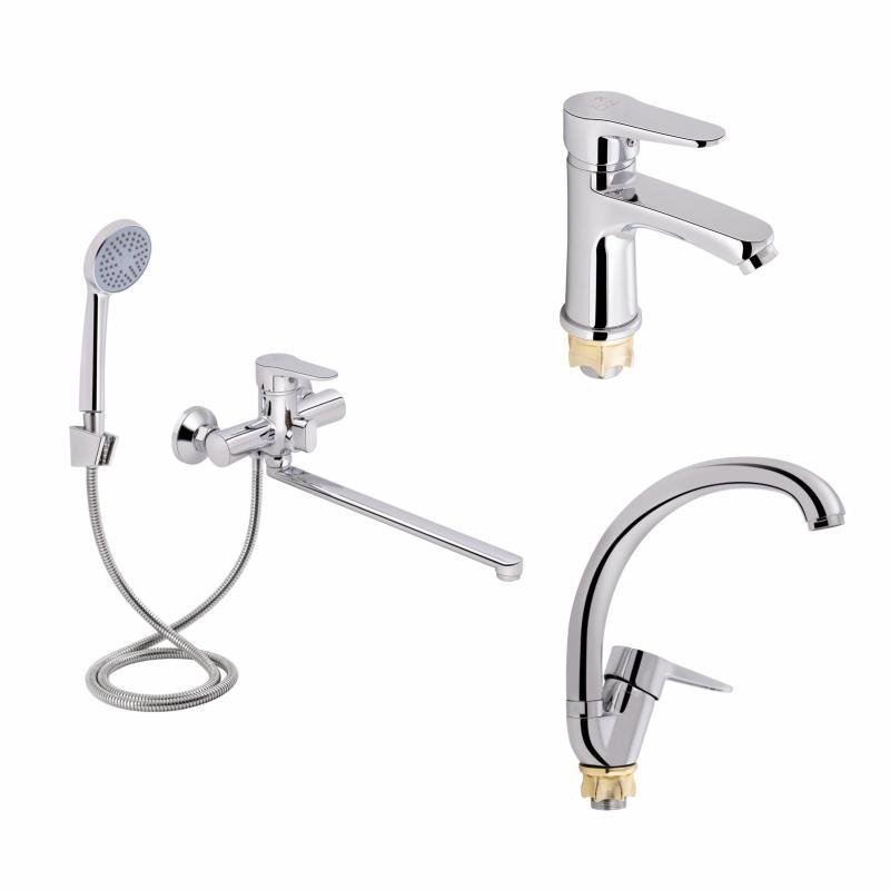 Акційний набір Lidz Nicole: Змішувач 005 Chrome + Змішувач 001F Chrome + Змішувач 008F Chrome