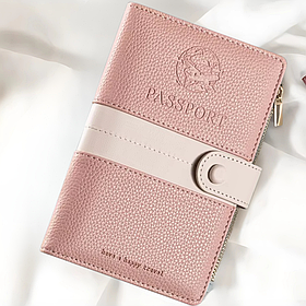 Обкладинка для паспорта, дорожній холдер для паспорта, посвідчення, банківських карт, квитків, документів, рожевий