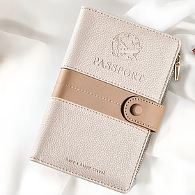 Обкладинка для паспорта, дорожній холдер для паспорта, посвідчення, банківських карт, квитків, документів, бежевий