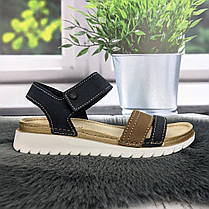 Босоніжки жіночі Inblu сині шкіряні 4466, фото 5