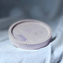 Підставка гіпсова кругла мармур лаванда 8х1,1 см