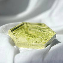 Підставка гіпсова шестикутна мармур оливка 10х1,1 см