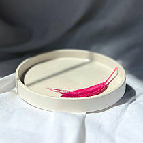 Підставка гіпсова кругла біла 10х1,5 см