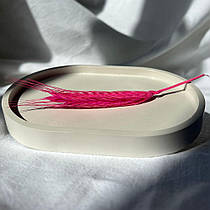 Підставка гіпсова овальна біла 10,5х15х1,6 см