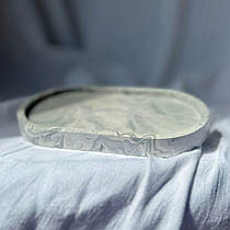 Підставка гіпсова овальна-2 мармур чорний 9,5х18х1,7 см