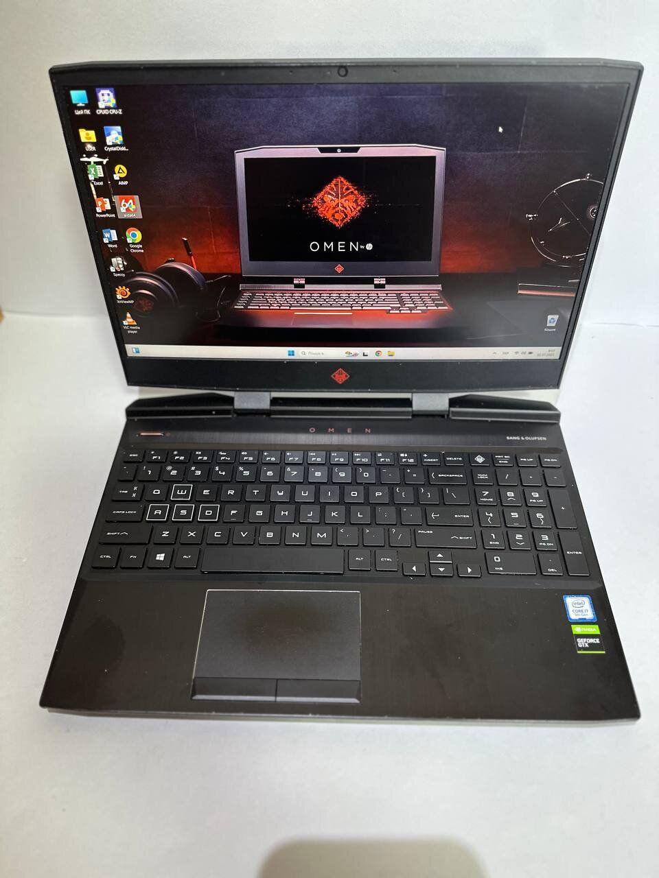 Б/в Ігровий ноутбук Б-клас HP Omen 15-dc1057nr 15.6" 1920x1080| i7-9750H| 16GB RAM| 256GB SSD+500GB HDD| GTX 1650 4GB