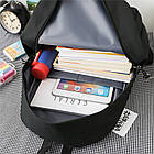 Комплект сумок 4 в 1 Рюкзак, Шоппер на плече, Пенал та Сумка на пояс Чорний, фото 8