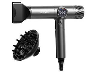 Фен Ardesto Stein, 1600Вт, 2 швидкості, 4 темп.режима, сірий (код 151423)