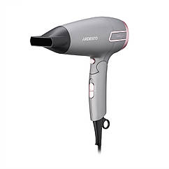 Фен Ardesto Pink Touch, 2000Вт, 2 швидкості, 2 темп.режими, складана ручка, сірий+рожевий (HD-R350PT) (код