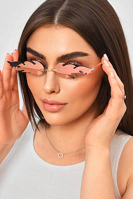 Окуляри-полум'я жіночі вузькі світло-рожевого кольору 204195T Безкоштовна доставка