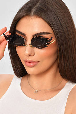 Окуляри-полум'я жіночі вузькі чорного кольору 204201T Безкоштовна доставка