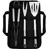 Набір аксесуарів для барбекю, мангала, гриля 3 предмети 40х10х5 см мангальне приладдя HP-20-71