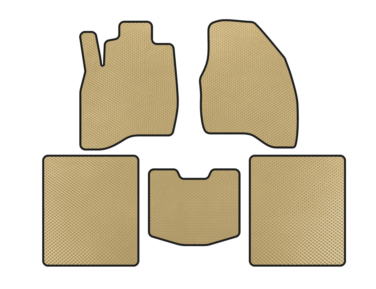 Килимки EVA (2015-2019, 5-ти місний, Бежевий) для Ford Explorer рр від VLF комп., фото 1