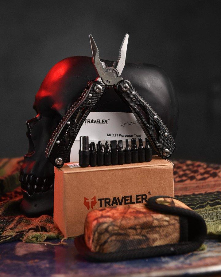 Мультитул Traveler Metal Black — універсальний інструмент завжди під рукою, фото 1
