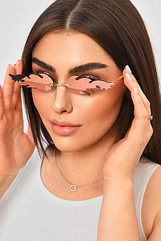 Окуляри-полум'я жіночі вузькі світло-рожевого кольору 204195M