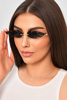 Окуляри-полум'я жіночі вузькі чорного кольору 204198M