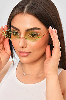 Окуляри-полум'я жіночі вузькі світло-зеленого кольору 204203M