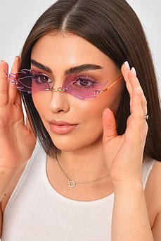 Окуляри-полум'я жіночі вузькі світло-бузкового кольору 204204M