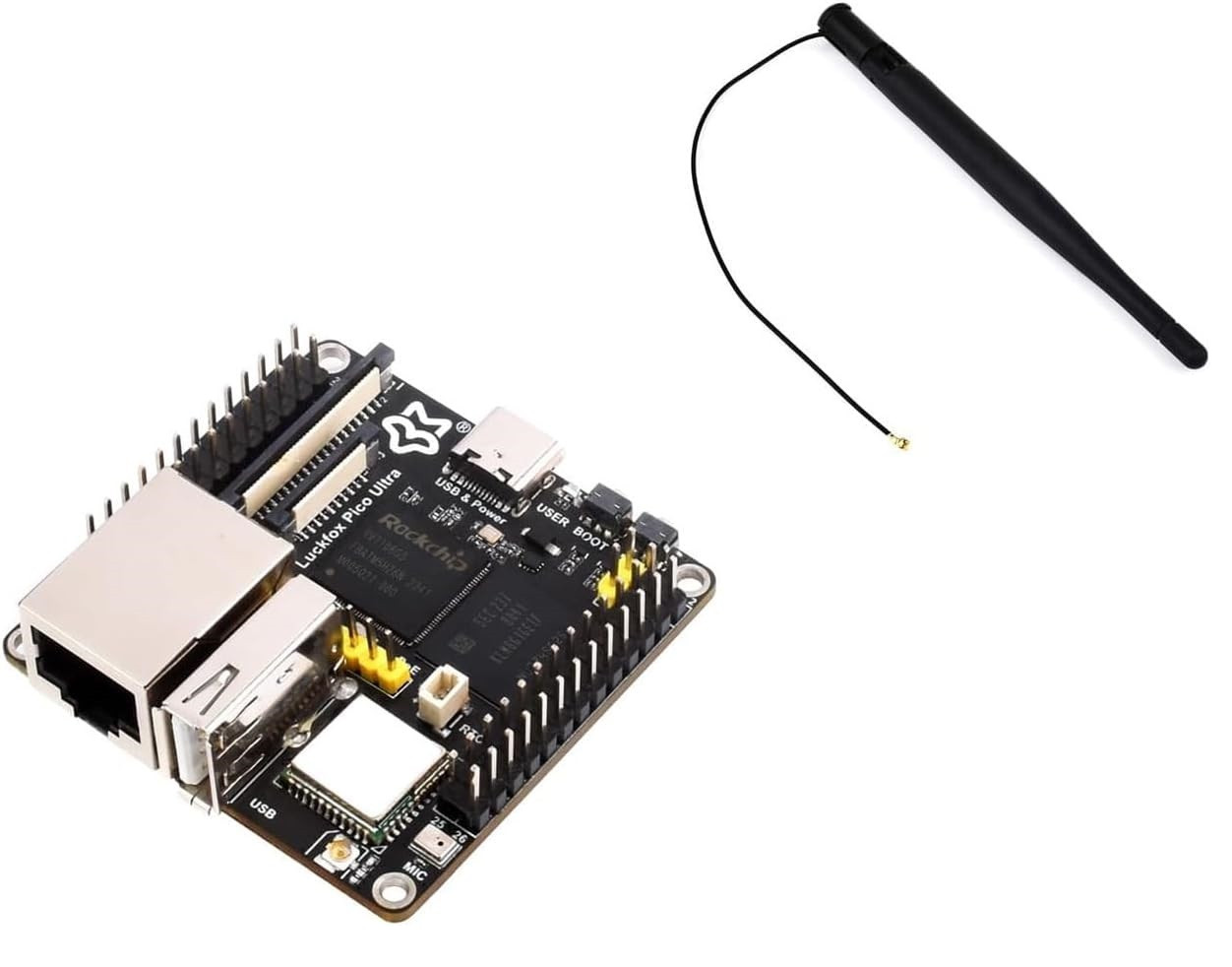 Плата розробки LuckFox Pico Ultra W 8Gb, RV1106, підтримка Linux, для проектів з комп’ютерним зором