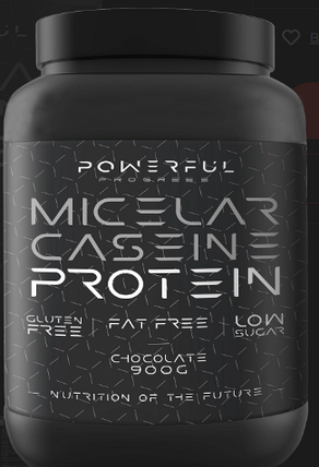 Казеїновий протеїн Powerful Progress Micelar Caseine Protein 900 г шоколад, фото 1