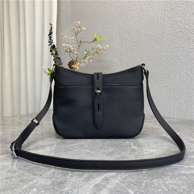 Жіноча шкіряна сумка застібка-клапан Lanvera с02-кт-4415 Чорна, фото 1