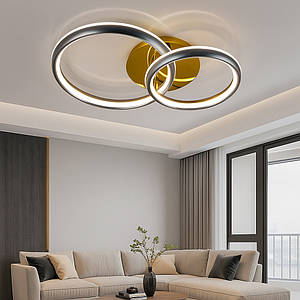 Стельова Led-люстра до 18 м² у золоті з пультом 110 Вт (1160/30+40)