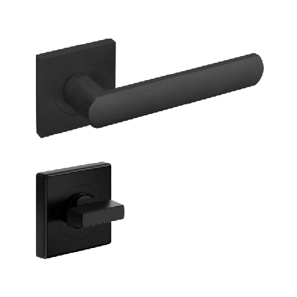 Ручка DND LUCE 02, 55 мм - квадрат, з накладкою під WC, чорний, фото 1