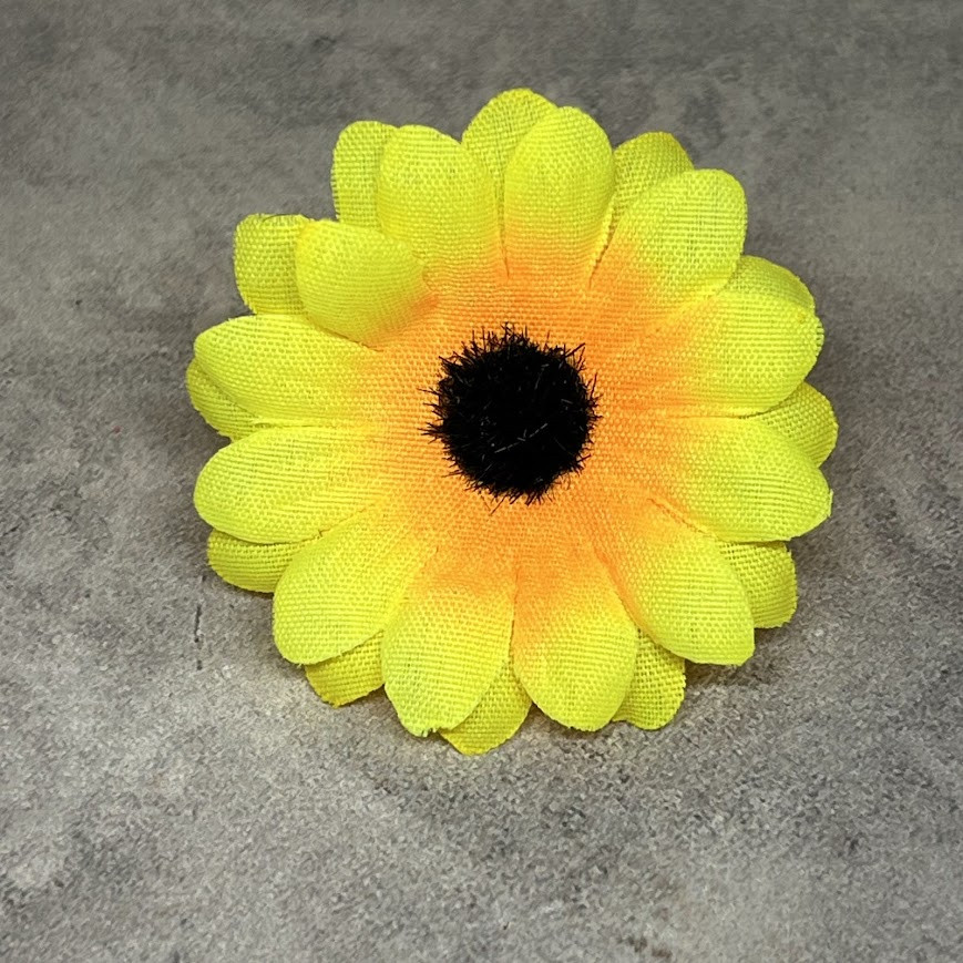 Бутон квітки (голівка) "Соняшник", ~4 см, жовтий, арт 018581, 1 шт, Жовтий, фото 1