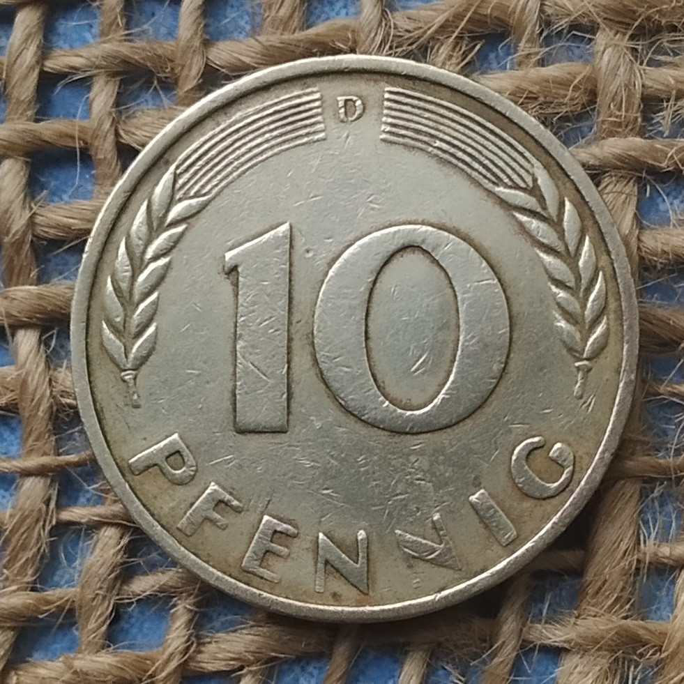 10 пфенiгiв 1968 року. (D) Нiмеччина - ФРН, фото 1