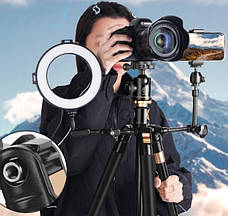 Штатив алюмінієвий з горизонтальною штангою та моноподом 59-159см QZSD Q999HR, фото 4