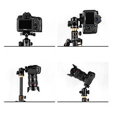 Штатив алюмінієвий з горизонтальною штангою та моноподом 59-159см QZSD Q999HE, фото 4