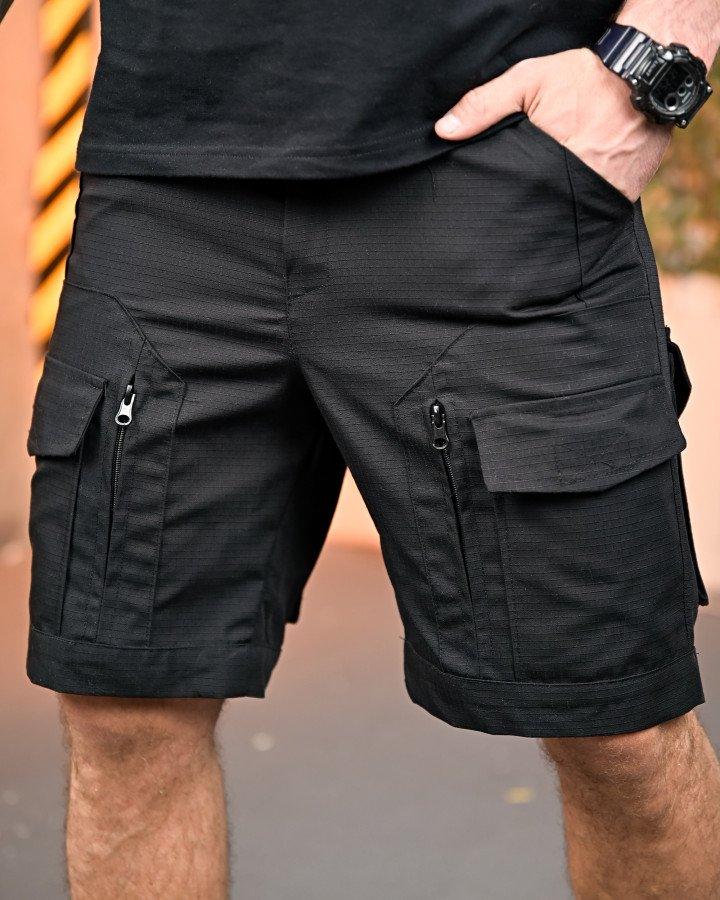 Тактичні міські шорти GEN 3 чорні ріп-стоп ПП7726 ТМ, фото 1