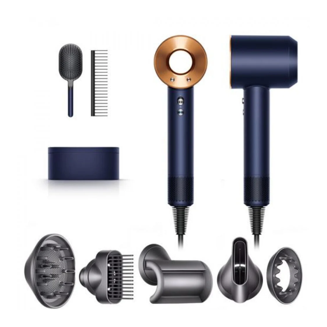 Фен Dyson Supersonic HD07 Special Gift Edition Prussian Blue/Rich Copper, з насадками, 1600 Вт