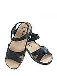 Сандалії жіночі шкіряні Tellus 25-07B Черні, фото 3