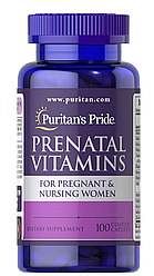 Вітаміни для вагітних, Prenatal Vitamins, Puritan's Pride, 100 каплет